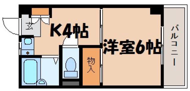 コーポ築山(1K/2階)の間取り写真