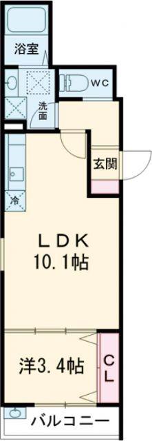 FSTYLE浜寺石津町西3号館(1LDK/2階)の間取り写真