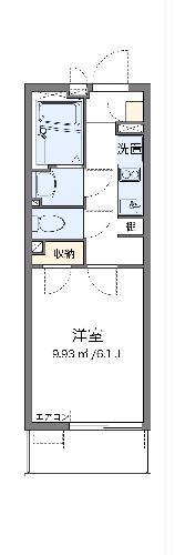 クレイノボナール(1K/1階)の間取り写真