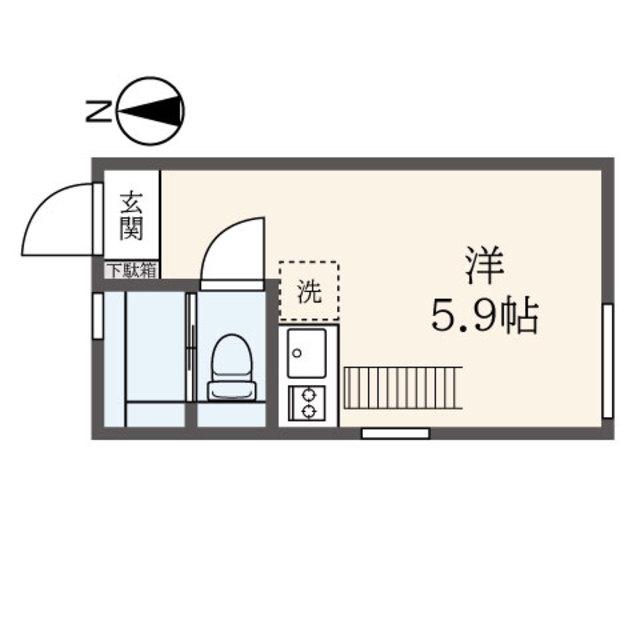アーヴェル桜ヶ丘(ワンルーム/1階)の間取り写真