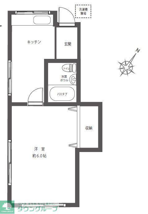 ネーブルコーポ(1K/1階)の間取り写真