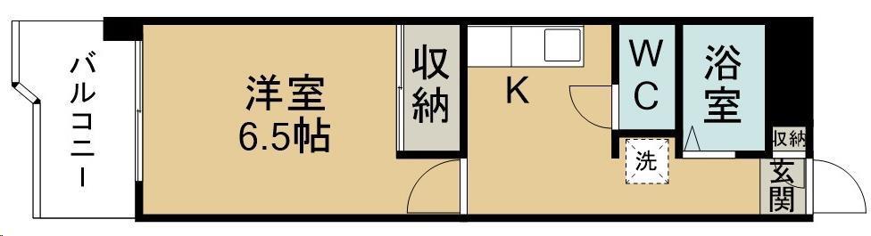 サンエービル(1K/3階)の間取り写真
