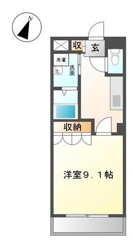 ピュアフェリシス(1K/2階)の間取り写真