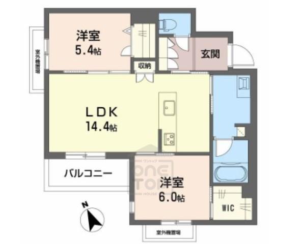 シャーメゾングランデ(2LDK/3階)の間取り写真