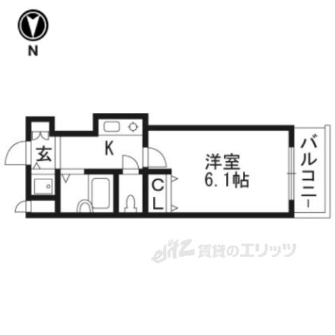 モントワ烏丸御池(1K/2階)の間取り写真