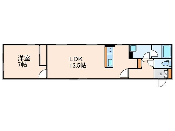 ALERO三軒茶屋(1LDK/2階)の間取り写真