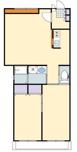 フェニックス島之内2(2LDK/5階)の間取り写真