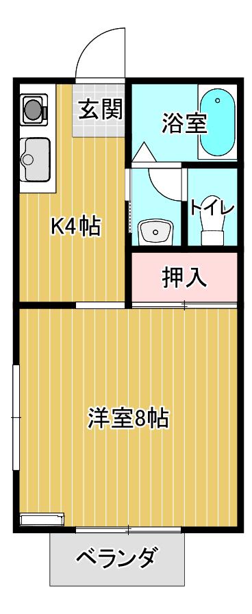 シャルマンみつだA棟(1LDK/1階)の間取り写真