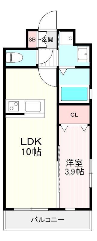第50川崎ビル(1LDK/7階)の間取り写真