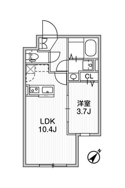 アグライア千石ドゥ(1LDK/4階)の間取り写真