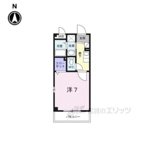 クイーンズパレス(1K/1階)の間取り写真