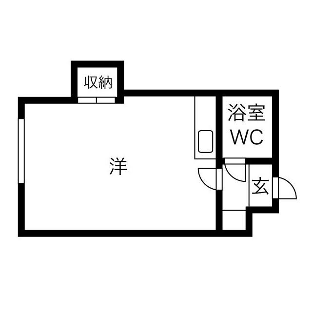 藤井ビル中の島(ワンルーム/4階)の間取り写真