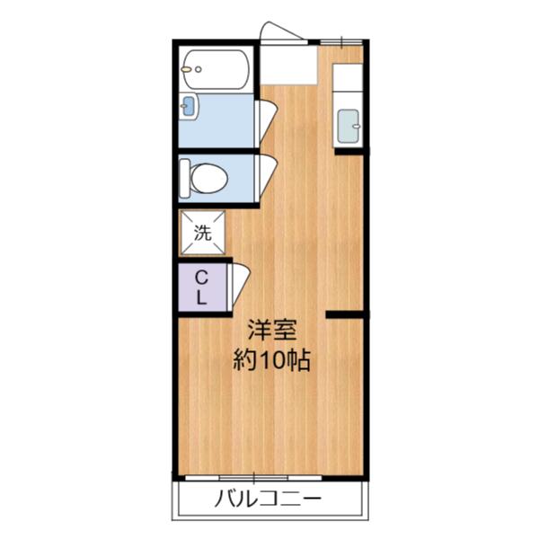 コーポ中村(ワンルーム/1階)の間取り写真