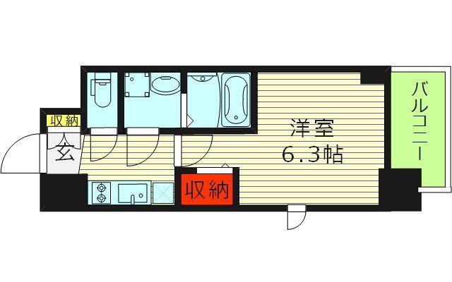 エスリード大阪CENTRAL AVENUE(1K/10階)の間取り写真