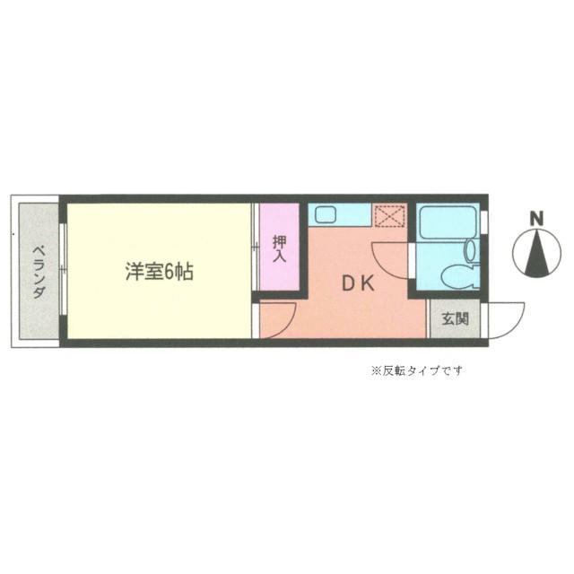 ラドウィンズ(1DK/3階)の間取り写真
