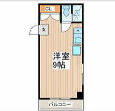 エクセル調布(ワンルーム/2階)の間取り写真