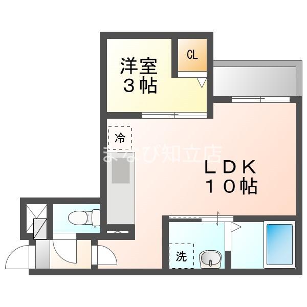 JACK HORENI(1LDK/1階)の間取り写真