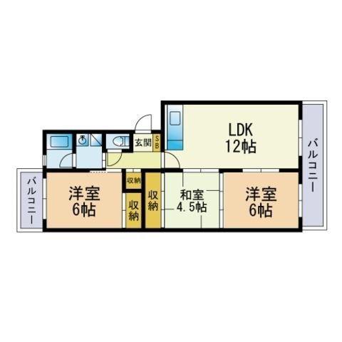 ディナスティ(3LDK/2階)の間取り写真