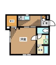 フェリーチェ(1K/1階)の間取り写真