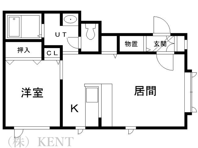 地下鉄東西線 宮の沢駅 徒歩3分 2階建 築18年(1LDK/2階)の間取り写真