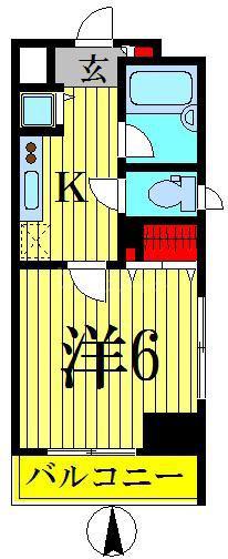 グロースメゾン亀戸(1K/9階)の間取り写真
