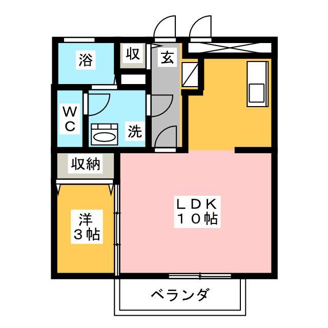 マーメゾンM(1LDK/1階)の間取り写真