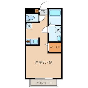 ノースポート(1K/1階)の間取り写真