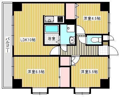 リシュ・ルーヴルST(3LDK/6階)の間取り写真