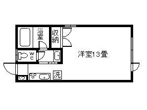 ブランドール下荒田(ワンルーム/3階)の間取り写真