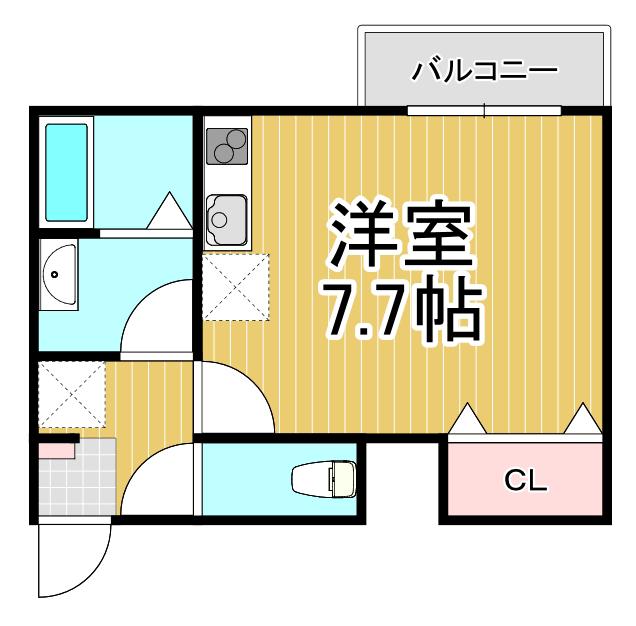 AILE南塚口5(ワンルーム/3階)の間取り写真