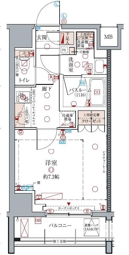 クレヴィスタ亀戸III(1K/3階)の間取り写真