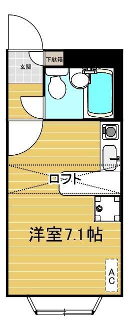 リファレンス愛甲石田(ワンルーム/1階)の間取り写真