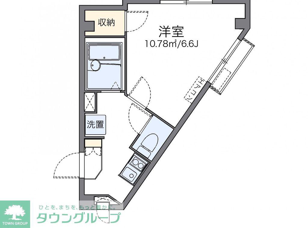 レオパレスファラオ後楽安藤坂(1K/3階)の間取り写真