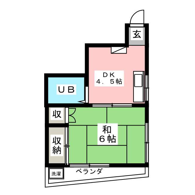 STハイム富士見台(1DK/3階)の間取り写真