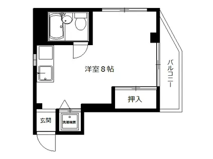 新井マンション(ワンルーム/3階)の間取り写真