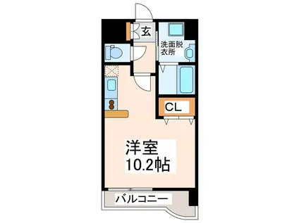 BRILLANTE PIAZZA(ワンルーム/2階)の間取り写真