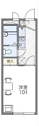 レオパレス麻生川(1K/3階)の間取り写真