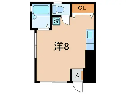 エル松原(ワンルーム/1階)の間取り写真