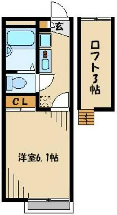 レオパレスプランドール M2 1階階 間取り