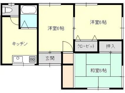 メゾンナカノIII(3K/1階)の間取り写真