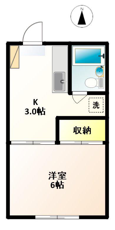 MYハイツ(1K/1階)の間取り写真