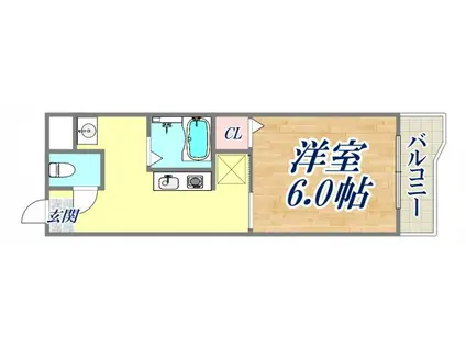 K´S COURT夙川(1K/1階)の間取り写真