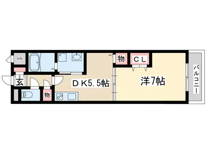 NLC新大阪パート3(1DK/8階)の間取り写真