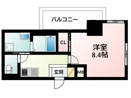 DIMUS新大阪(1K/3階)の間取り写真