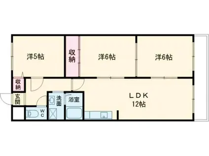桂川ロイヤルハイツ(3LDK/1階)の間取り写真