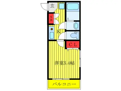 CORDEA新井宿(1K/2階)の間取り写真