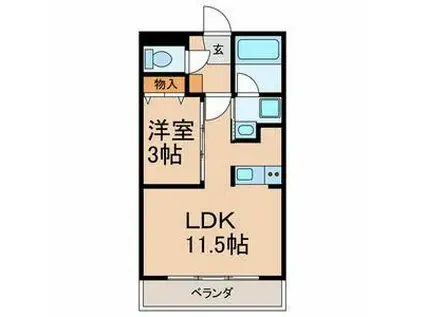 MAPLE HOUSE(1LDK/1階)の間取り写真