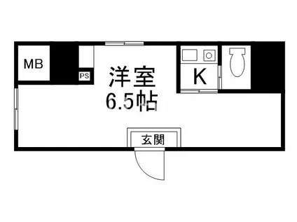 プリオーレ京都三条高倉(1K/1階)の間取り写真