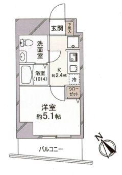 ミヤビヒルズ北池袋(1K/8階)の間取り写真