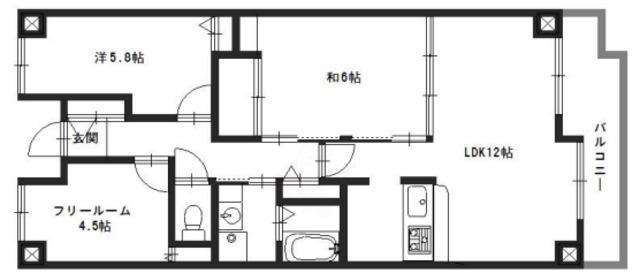 ロイヤルシャトー手柄南(2SLDK/3階)の間取り写真